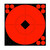 Birchwood Casey 33916 Target Spots Self-Adhesive Paper Black/Red 8" Bullseye 8 Pack