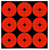 Birchwood Casey Target Spots 33902 Self-Adhesive Paper Target Black/Orange 2" Bullseye 90-Pack