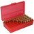 MTM P503829 P-50 Multi-Caliber 50rd Handgun Ammo Storage Box Clear Red Polypropylene