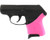 Hogue 18107 HandAll Hybrid Grip Sleeve made of Rubber with Textured Pink Finish for Ruger LCP
