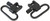 Bulldog BD880 Black Steel 1" Deluxe Locking Sling Swivel Set