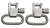 GrovTec US Inc GTSW03 1" Locking Rifle Sling Swivel Satin Nickel