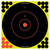 Birchwood Casey 34050 Shoot-N-C Reactive 12" Bullseye Self-Adhesive Paper Target Black/Yellow/Red 50 Pack Includes 360 Pasters