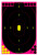 Birchwood Casey 34635 Shoot-N-C Reactive 12"x18" Oval Silhouette Self-Adhesive Paper Target Black/Pink 5 Pack Includes 90 Pasters