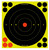 Birchwood Casey 34825 Shoot-N-C Reactive Target Self-Adhesive Paper Black/Yellow/Red 8" Bullseye 30 Pack