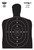 Birchwood Casey EZE-Scorer BC-27 Black White Silhouette Paper Range Targets 100 Pack