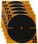 EZ-Aim 15227 16-Inch Splash Reactive Self-Adhesive Bullseye Targets – Black & Orange, 5-Pack