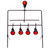 EZ-Aim 15285 Metal Spinner Reset Target System, 5-Target Steel Setup for Rimfire & Air Guns