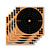 EZ-Aim 15317 12-Inch Splash Reactive Adhesive Bullseye Targets – Black & Orange, 5-Pack