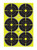 EZ-Aim 15355 Splash Reactive Hanging Bullseye Paper Target 12" x 18" 8 Per Pack