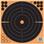 EZ-Aim Splash Reactive Peel-Away Bullseye Targets, 12"x12", Black/Orange, 25 Pack