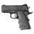 Hogue 1911 Officer Overmolded Rubber Pistol Grip Slate Grey Finger Groove