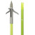 Muzzy Iron 3-Blade Fish Point w Chartreuse Arrow