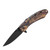 ABKT Ember Elite Folder Knife 2-3/4" Drop Point Black Oxide Mossy Oak DNA