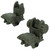 TacFire AR-15 Polymer 45 Degree Same Plane Pop-Up Iron Sights OD Green