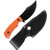 Case Hunter CT3 Textured Orange G10 Fixed Blade Knife with Leather Sheath
