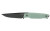 KA-BAR 5500 Apex Fixed Blade Knife, 3.9" D2 Steel Clip Point, Plain Edge, Matte Black Finish, Green GFN Handle with Sheath