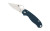 Spyderco Para 3, Folding Knife, Plain Edge, Dark Blue G-10 Handle, Satin Finish, Silver, 2.92" Blade Length, CPM SPY27 Steel C223GPCBL