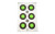 Action Target Trident Concepts Fluorescent Green Bull's-Eye Target, Green and Black, 100 Per Box TCT-MK3-MOD2-100