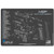 S&W M&P Cleaning Mat with Schematic - Charcoal Gray/Blue