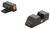 AmeriGlo XD201 Springfield XD All Models i-Dot Iron Sight Set Green Tritium Orange Outline Front Rear