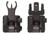 LWRC 2000065A01 Skirmish Back Up Iron Sights Set Black Folding for AR-15