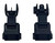 NcStar Picatinny High Profile Folding Iron Sight Set Black Polymer Adjustable Windage & Elevation