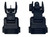 NcStar Picatinny Low Profile Folding Iron Sight Set Black Polymer Adjustable Windage & Elevation