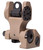 Troy Ind Rear Folding BattleSight Round FDE Finish for AR-15 Rifles