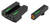 TruGlo TG13WA1PC TFX Pro Green Tritium Fiber Optic Front Sight Orange Outline and Matching Rear