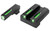 TruGlo TFX Green Tritium White Outline Iron Sights TG13SG2A Black