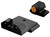 XS Sights SWR033S6N R3D Defensive Night Sights - Smith & Wesson - Orange Outline Front, Tritium Rear