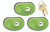 Lockdown 1118825 Trigger Lock Keyed Green Rubber 3 Piece Pack