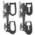 Rugged Gear 10020 Suction Cup Double Hook Gun Rack Black Metal