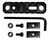 GrovTec GTSW192 3.1" 5-Slot AR Stock Picatinny Rail with Push Button Bases Black Anodized