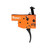 Timney Triggers 430 Replacement Trigger Two-Stage Curved Trigger with 8 oz/1 lb Draw Weight & Black/Orange Finish for Tikka T3