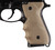 Hogue 92003 Beretta 92 96 Flat Dark Earth OverMolded Rubber Grip with Finger Grooves