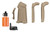 Magpul MIAD Type 2 Gen 1.1 FDE Polymer Grip Kit with Interchangeable Straps for AR Platform