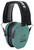 Walker's 27 dB Razor Slim Passive Hearing Muff Over the Head Teal/Black