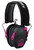 Walker's Razor Slim Electronic Muff 23NRR Pink Accented Black Polymer Over-the-Head