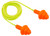 Pyramex Reusable Polymer Ear Plugs 24NRR Corded Behind-the-Neck Orange/Yellow Adult 50 Pair