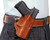 DeSantis Mini Scabbard Tan Unlined Leather OWB Holster Sig Sauer P365 Red Dot Right Hand