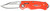 AccuSharp 709C 3" Folding Plain-Edge Sport Knife Blaze Orange Anodized Aluminum Handle - Includes Belt Clip