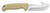 Camillus 19156 Roto 4" Fixed Drop Point/Gut Hook Plain Satin 420 Steel Titanium Bonded Blade, Tan PP/TPR Handle