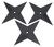 Cold Steel CS80SSB3Z Sure Strike Medium Precision Cut Carbon Steel Throwing Star Black Epoxy Finish