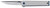 CRKT CEO Microflipper 7081 2.36" Satin 12C27 Sandvik Flipper Folder, Silver Aluminum Handle, Blue Liner, Adjustable Clip