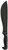 Ka-Bar 1248 Black Cutlass, 11" SK5 Steel Machete Blade, TPR Handle, 16.50" Overall, Leather/Cordura Sheath