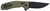 SOG SOG-TAC XR 3.39" Plain Clip Point Folding Knife Black TiNi Cryo D2 Steel Blade OD Green G10 Handle Includes Pocket Clip
