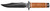 SOG Super SOG Bowie 7.50" Fixed Blade Black Hardcased AUS-8A SS Knife with Cross Guard Leather Handle and Sheath