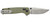 SOG Terminus XR 2.95" Folding Plain Clip Point Stonewashed D2 Steel OD Green G10 Handle with Ambidextrous Belt Clip